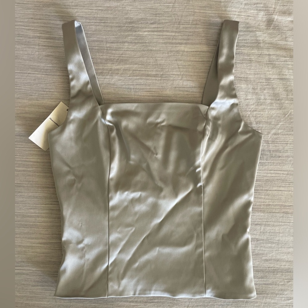 NWT Abercrombie and Fitch Satin Squareneck Too